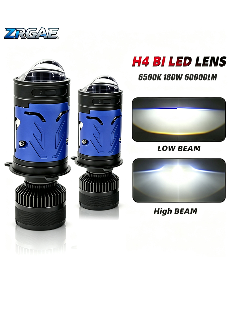 2Pcs H4 Bi Mini LED Projector  - Universal Motorcycle Led Headlight Projector review and price