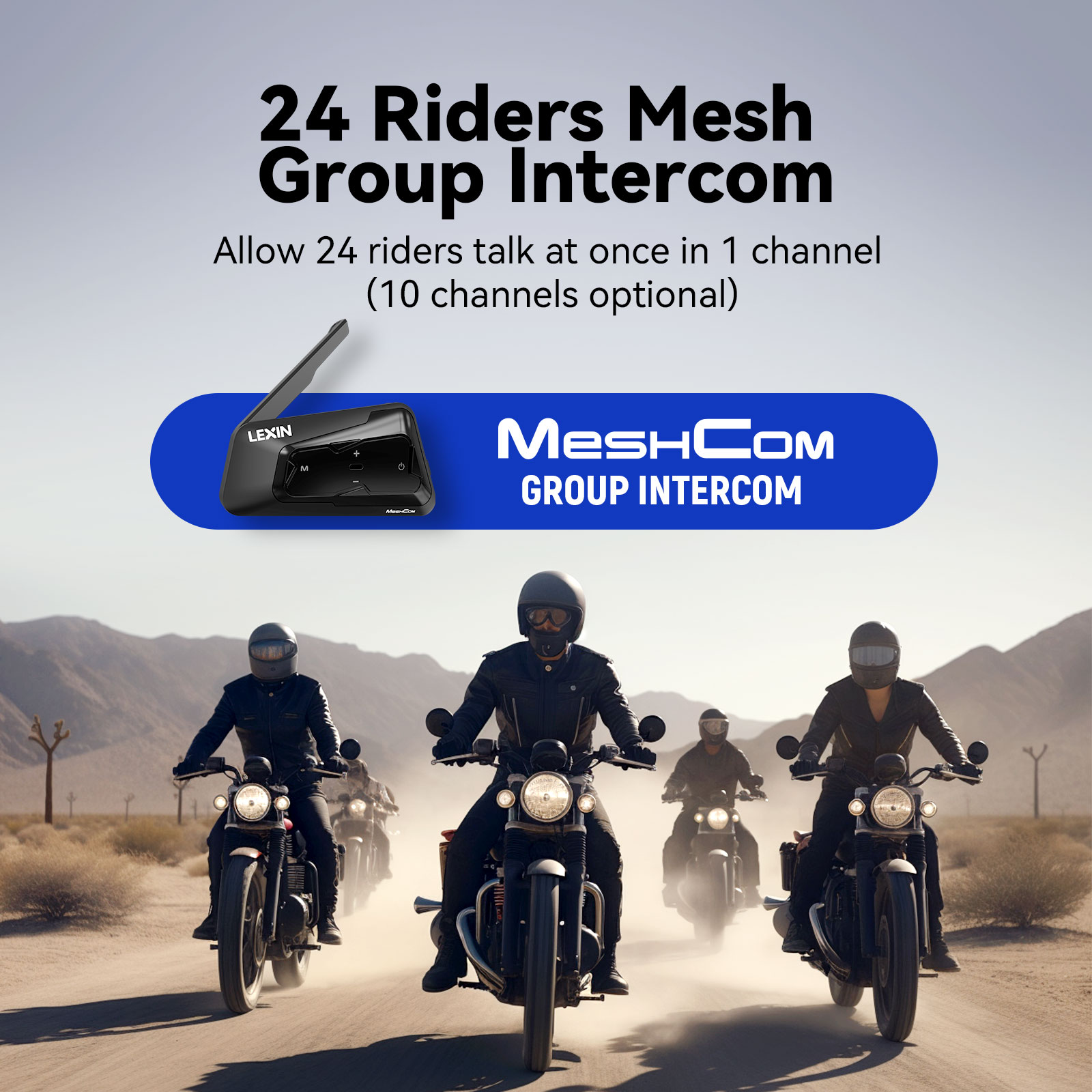 LEXIN-MeshCom Motorcycle MESH& - Universal Motorcycle Helmet Intercom Headset review and price