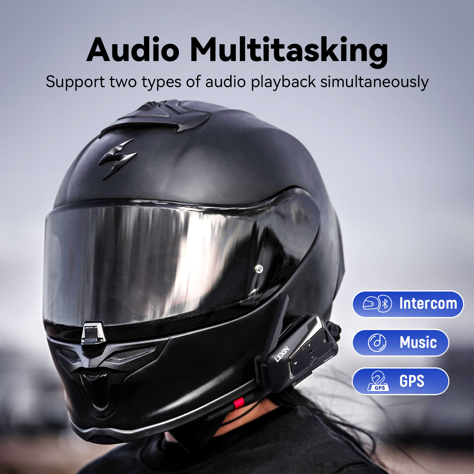 LEXIN-MeshCom Motorcycle MESH& - Universal Motorcycle Helmet Intercom Headset review and price