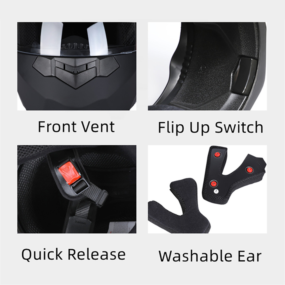 Modular Double Lens Motorcycle - Full Face Motorcycle Helmet With Bluetooth review and price