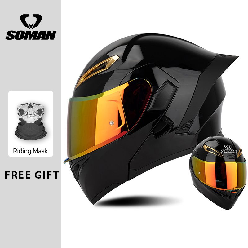 Unisex DOT Approved Dual Visor - Modular Flip Up Motorcycle Helmet Dot Approved review and price