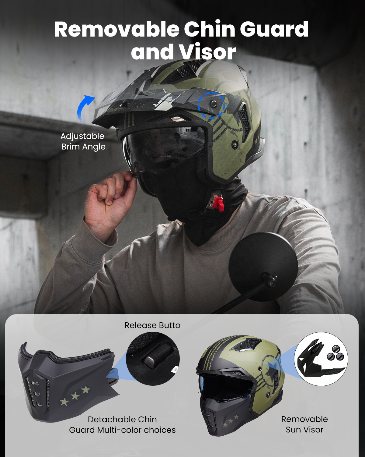 Open Face Motorcycle 3/4 Half  - Vintage Open Face Retro Helmet review and price