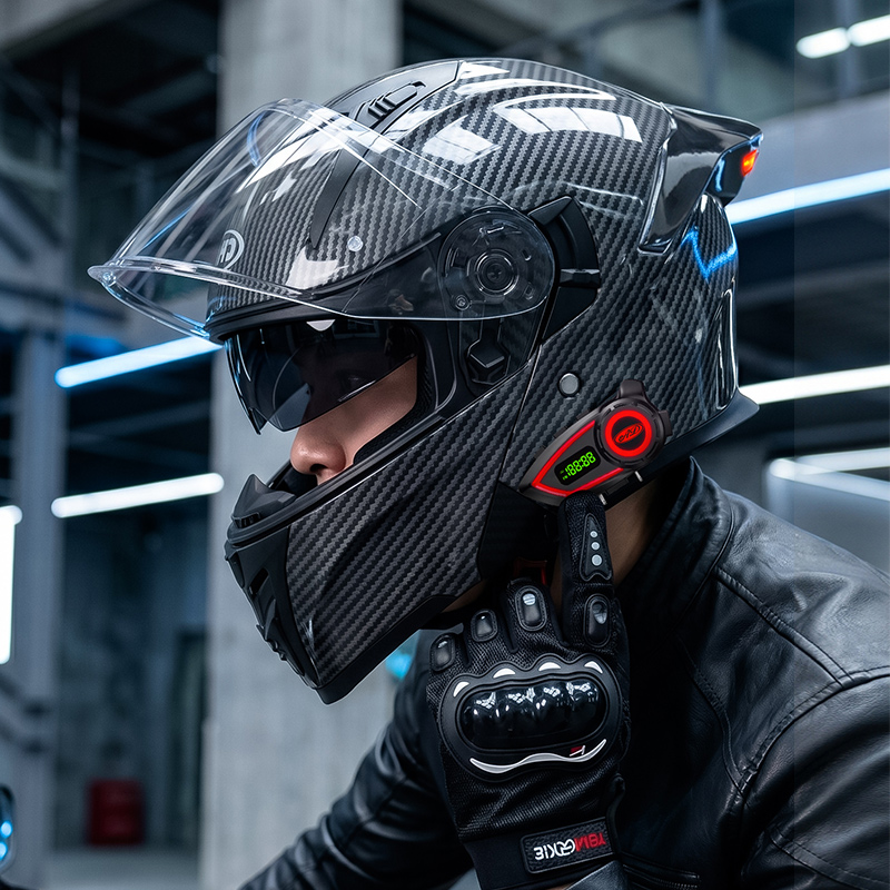 ABS Material Motorcycle Helmet - Full Face Motorcycle Helmet With Bluetooth review and price